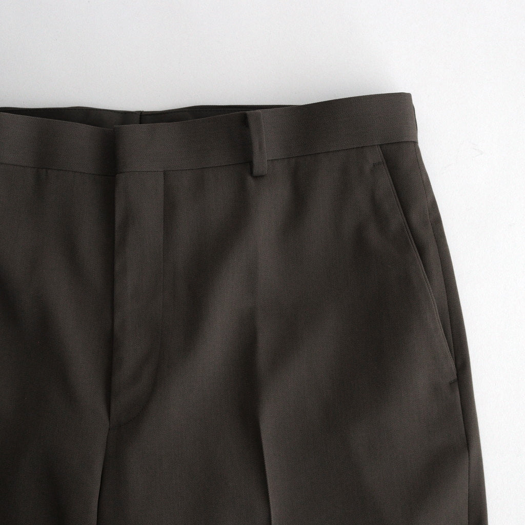 LIGHT WOOL MAX GABARDINE SLACKS #TOP BROWN [A24AP02MG]