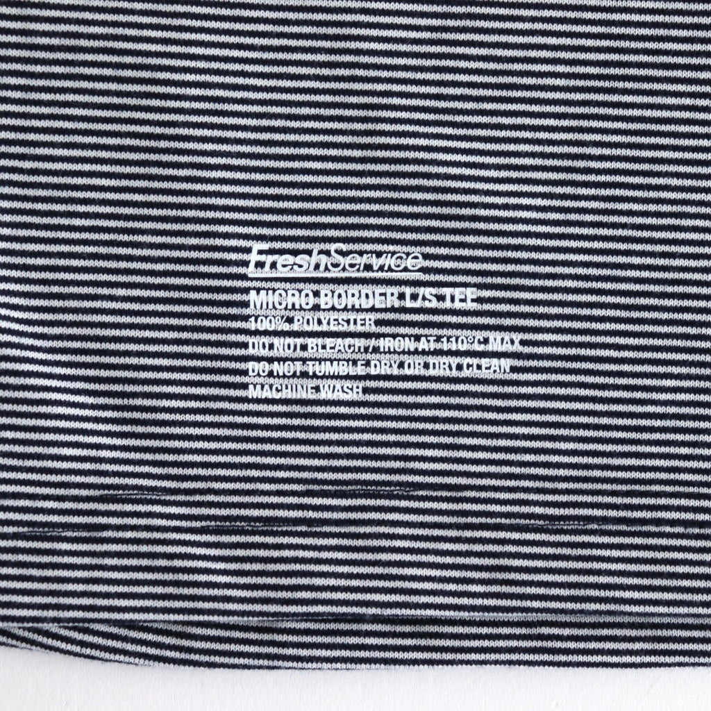 MICRO BORDER L/S TEE #WHITE×NAVY [FSC251-70114]