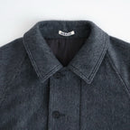 HAIRY WOOL MOHAIR CHAMBRAY BLOUSON #DARK GRAY [A26AB01WB]