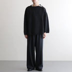 COMFORT BLEND YARN LOOSE FIT SWEATER #CHARCOAL [N0011]