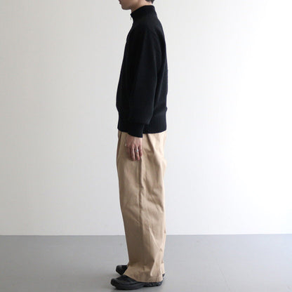 HALF ZIP PULLOVER SWEATER #BLACK [YK24FW0833S]