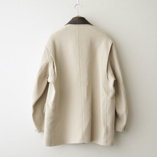HOMESPUN TWEED ZIP BLOUSON #IVORY BEIGE [A26AB01HT]
