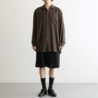 WIDE EASY SHORT TROUSERS #BLACK [ST.1435]