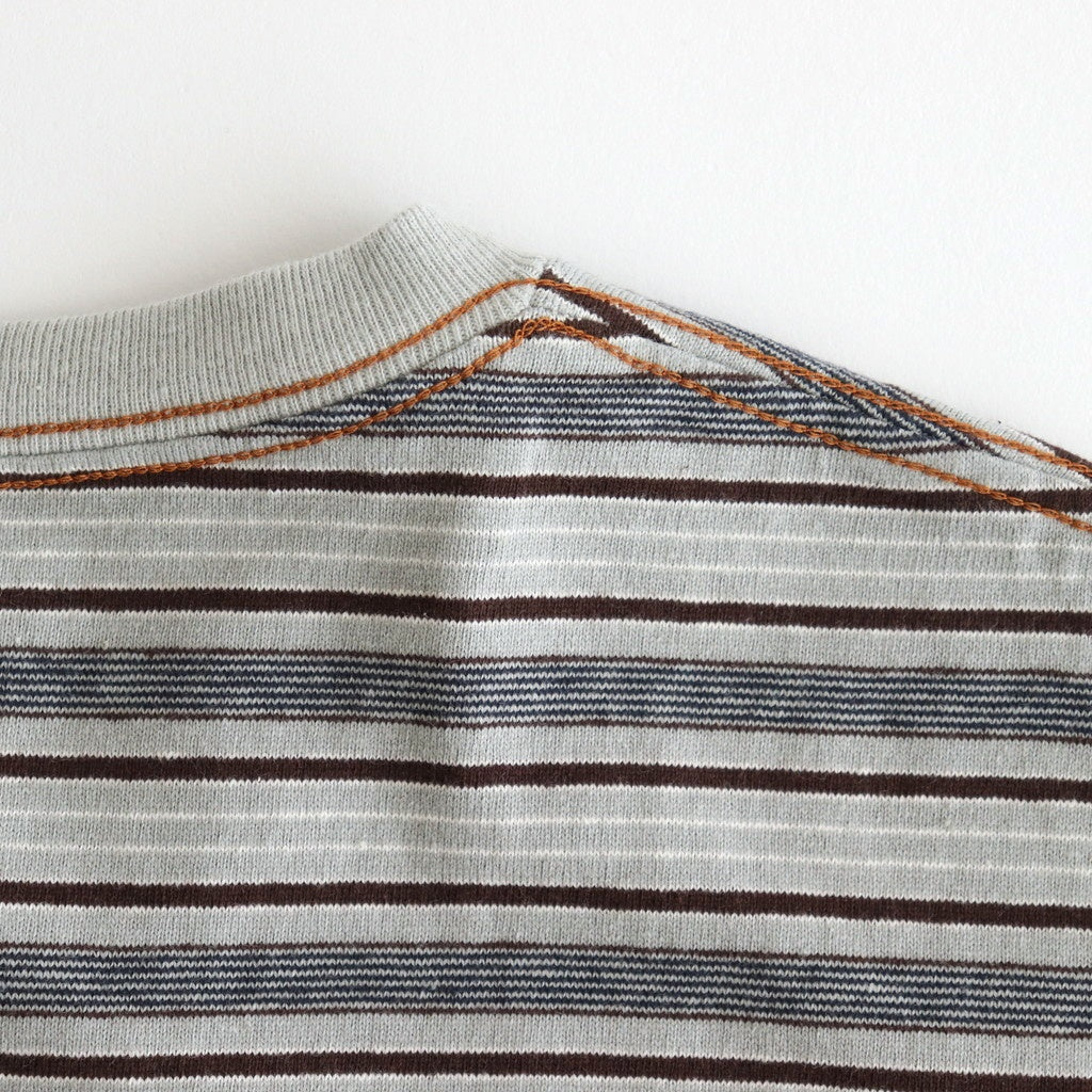 STRIPE TEE #SMOKE BLUE [2541000901]