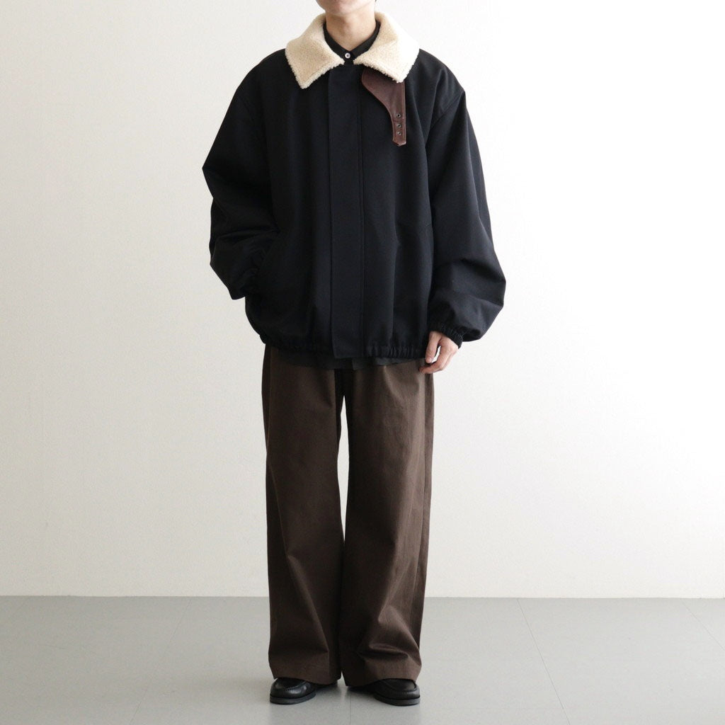 BRUSHED CHINO ONE TUCK WIDE PANTS #BROWN [ST.1399] – ciacura