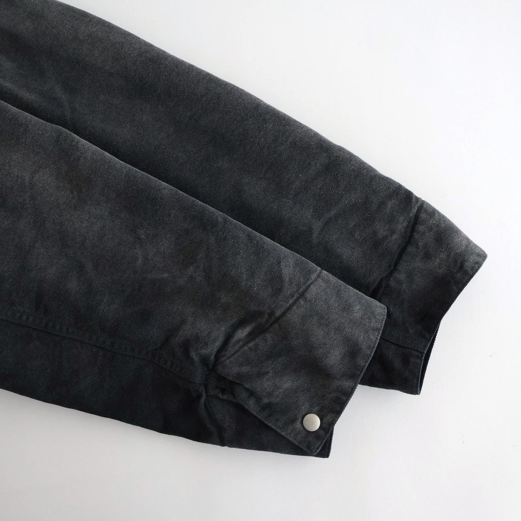 PRODUCT DYED ORGANIC COTTON DUCK BLOUSON #FADED BLACK [A25AB01CD]