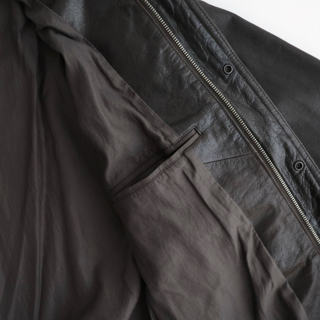 Leather Flight Jacket #Dark Brown [YK26FW01304B]