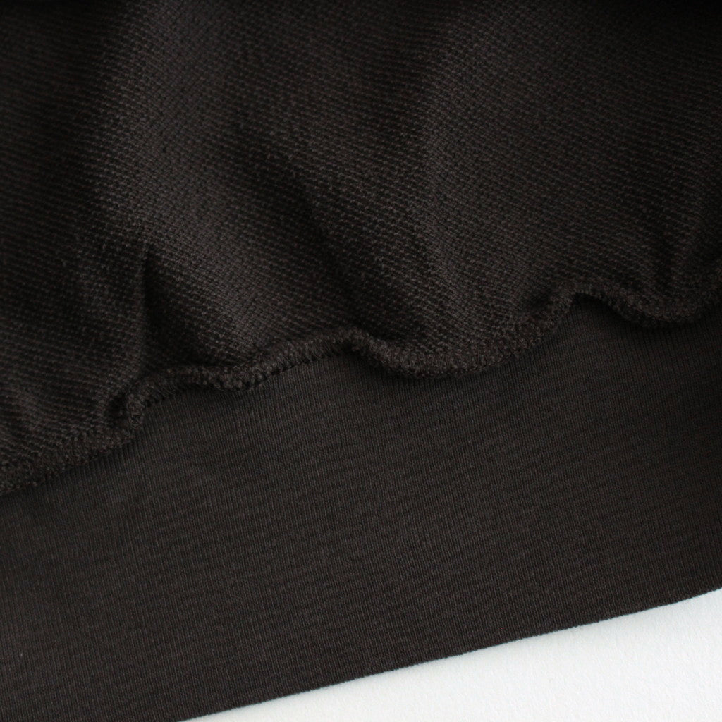 SUPER HIGH GAUGE SWEAT HALF ZIP P/O #DARK BROWN [A24AP03CU]