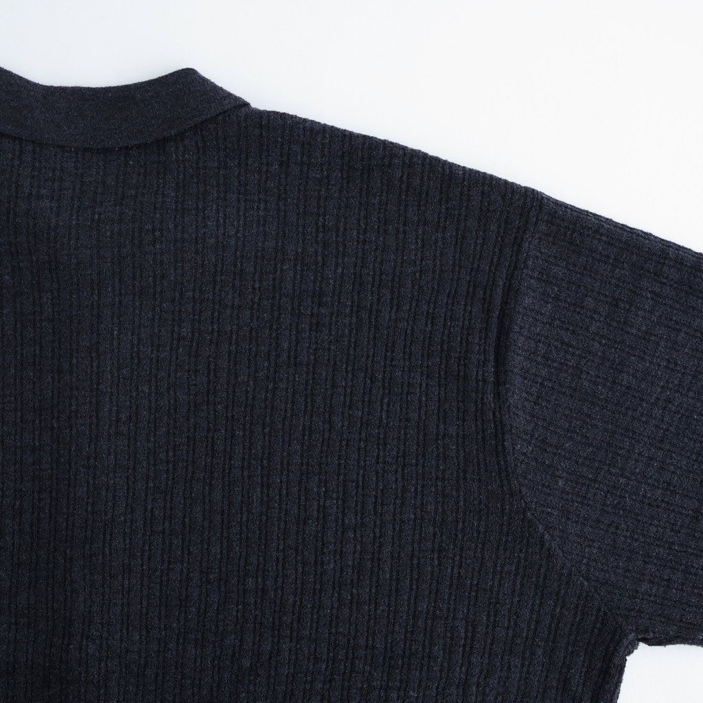 Crepe Knit Shirt #BLACK [2601-006]
