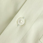 WASHED FINX TWILL BIG HALF SLEEVED SHIRT #LIGHT GREEN [A25SS03TN]