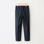 WOOL KID MOHAIR HOP SACK TWO-TUCK SLACKS #DARK NAVY [A25SP02MH]