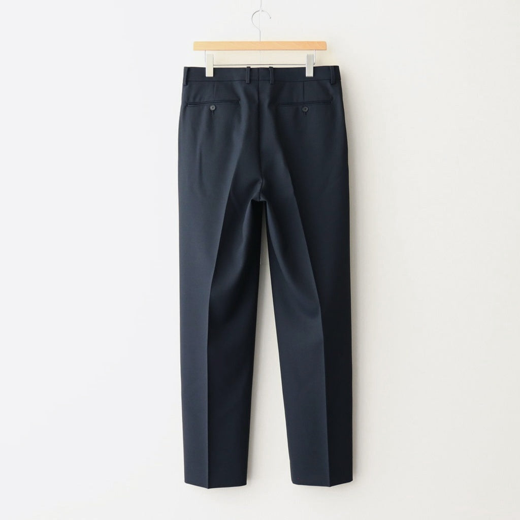 WOOL KID MOHAIR HOP SACK TWO-TUCK SLACKS #DARK NAVY [A25SP02MH]
