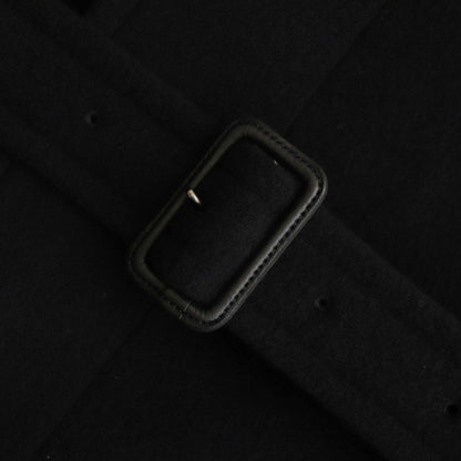 SUPER FINE WOOL MOSSER SOUTIEN COLLAR COAT #BLACK [A24AC01WM]