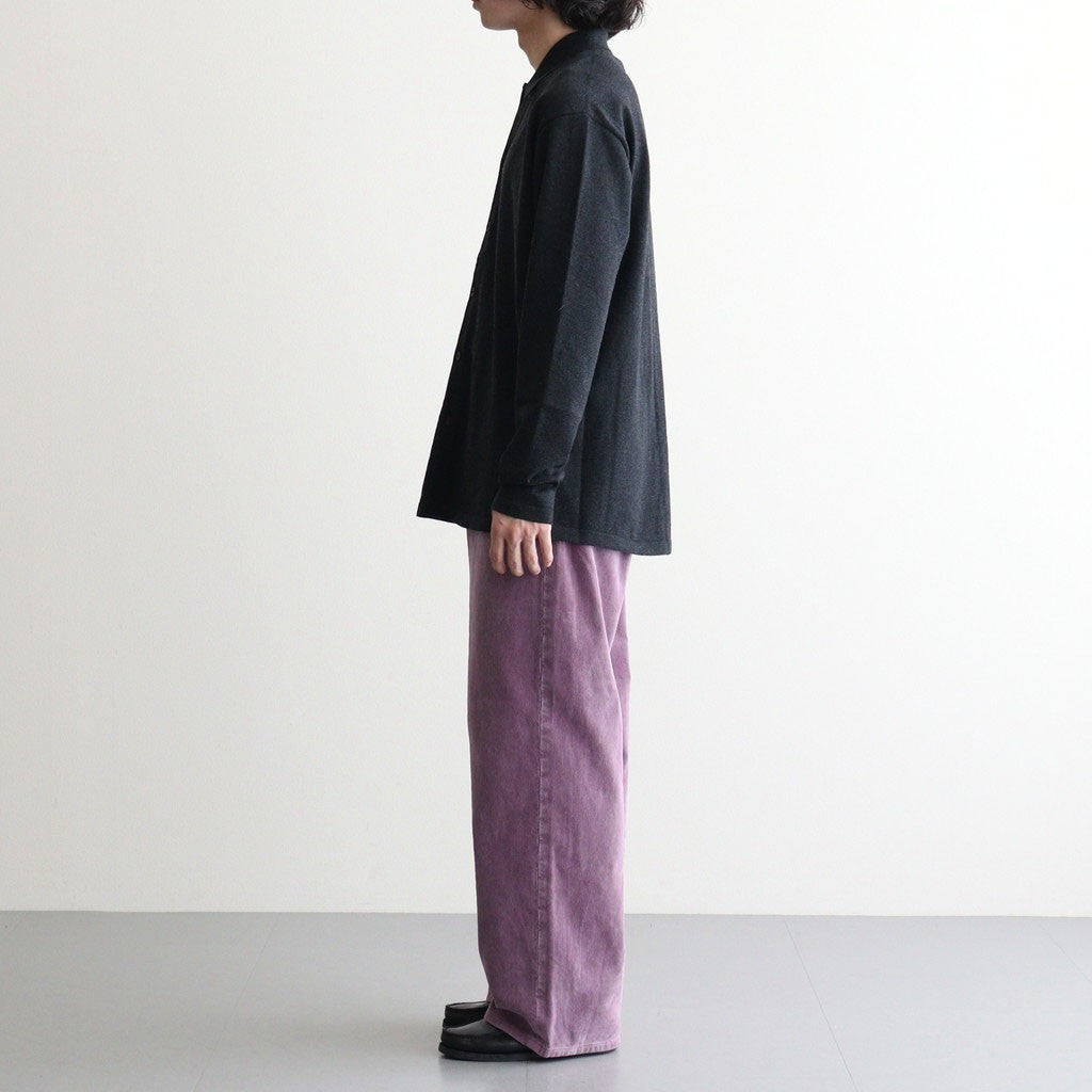 HIGH TWIST WOOL KNIT SHIRT CARDIGAN #CHARCOAL [A26AC01CK]