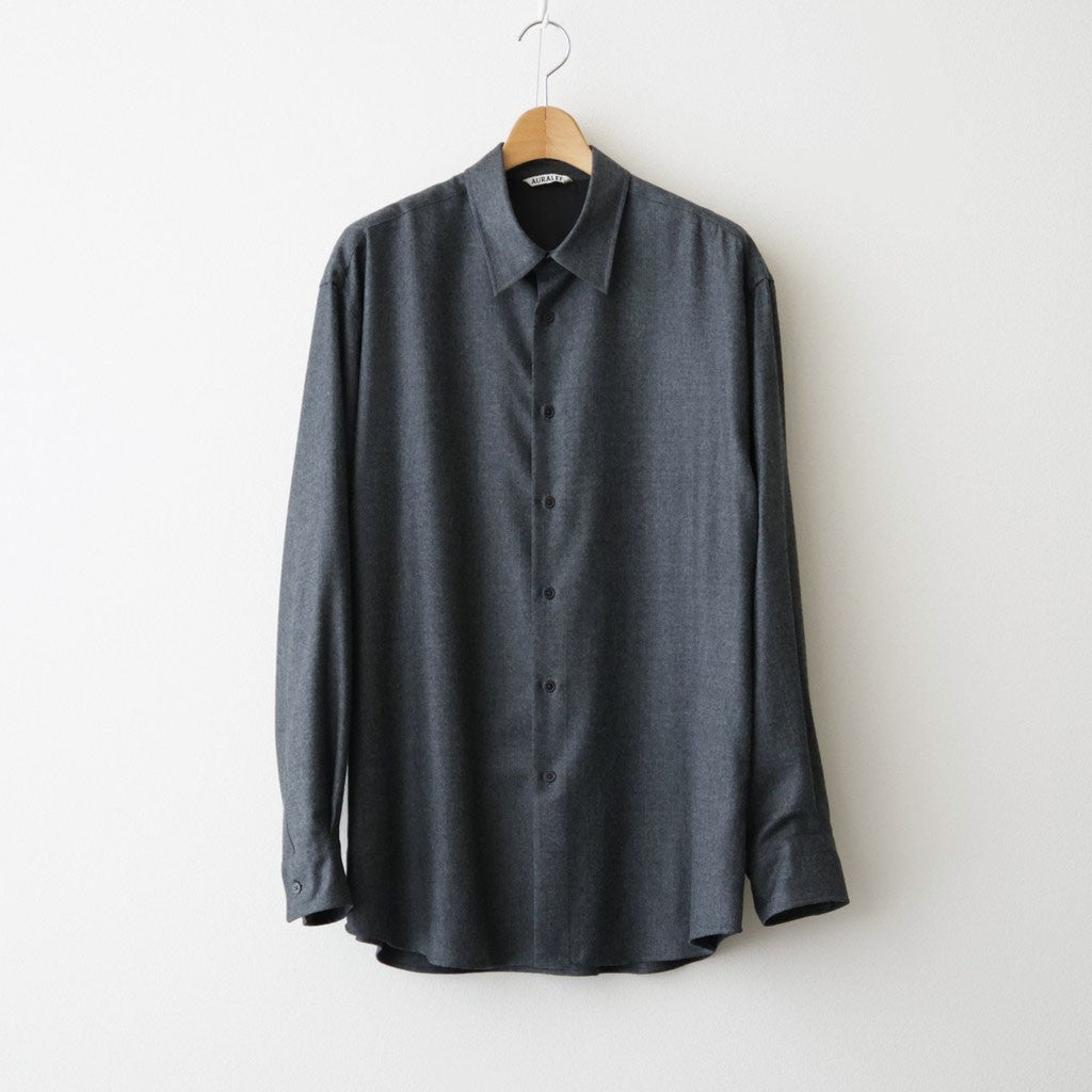 SUPER LIGHT WOOL SHIRT #TOP CHARCOAL [A26AS02OS]