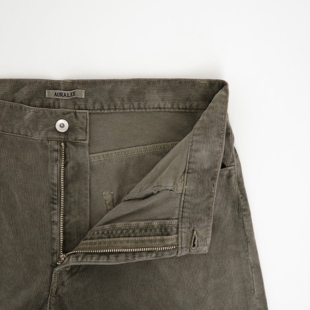 GARMENT-DYED FINX CORDUROY 5P WIDE PANTS #OLIVE BROWN [A26AP01FX]