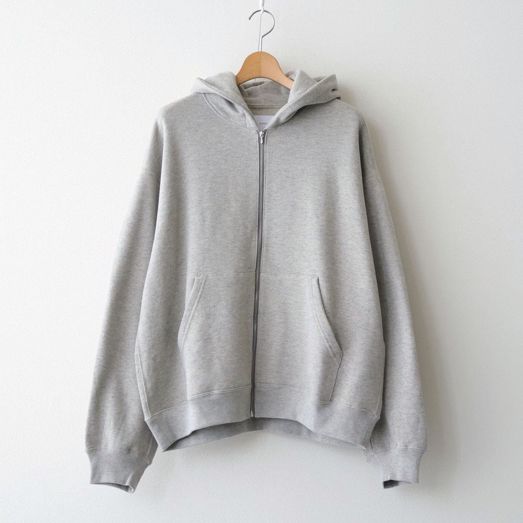 COTTON CASHMERE SWEAT ZIP HOODY #GREY [ST.1469]