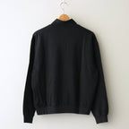 SUPER HIGH GAUGE SWEAT HALF ZIP P/O #INK BLACK [A24AP03CU]