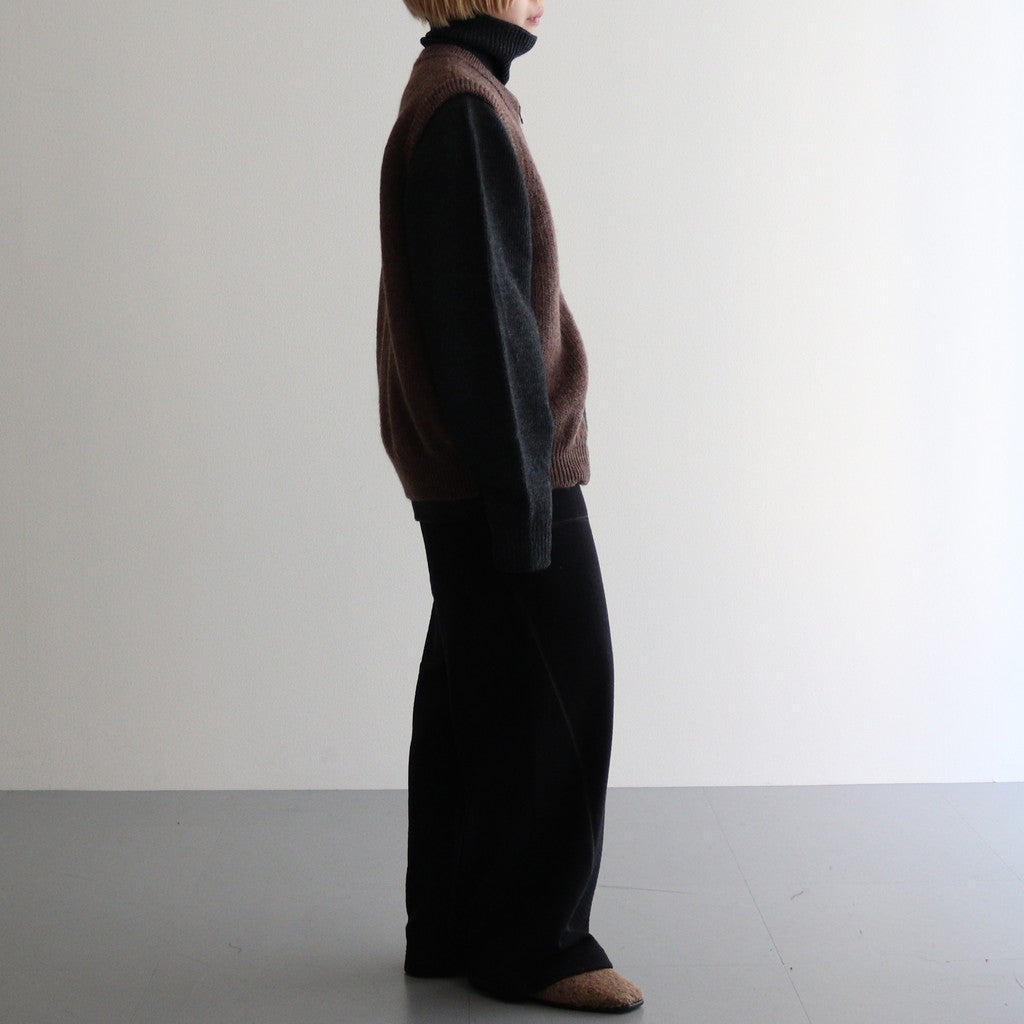 L-G Zip-up Vest #Brown [2403-020]