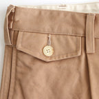 WASHED FINX CHINO ONE-TUCK PANTS #CAMEL BROWN [A25SP02FC]