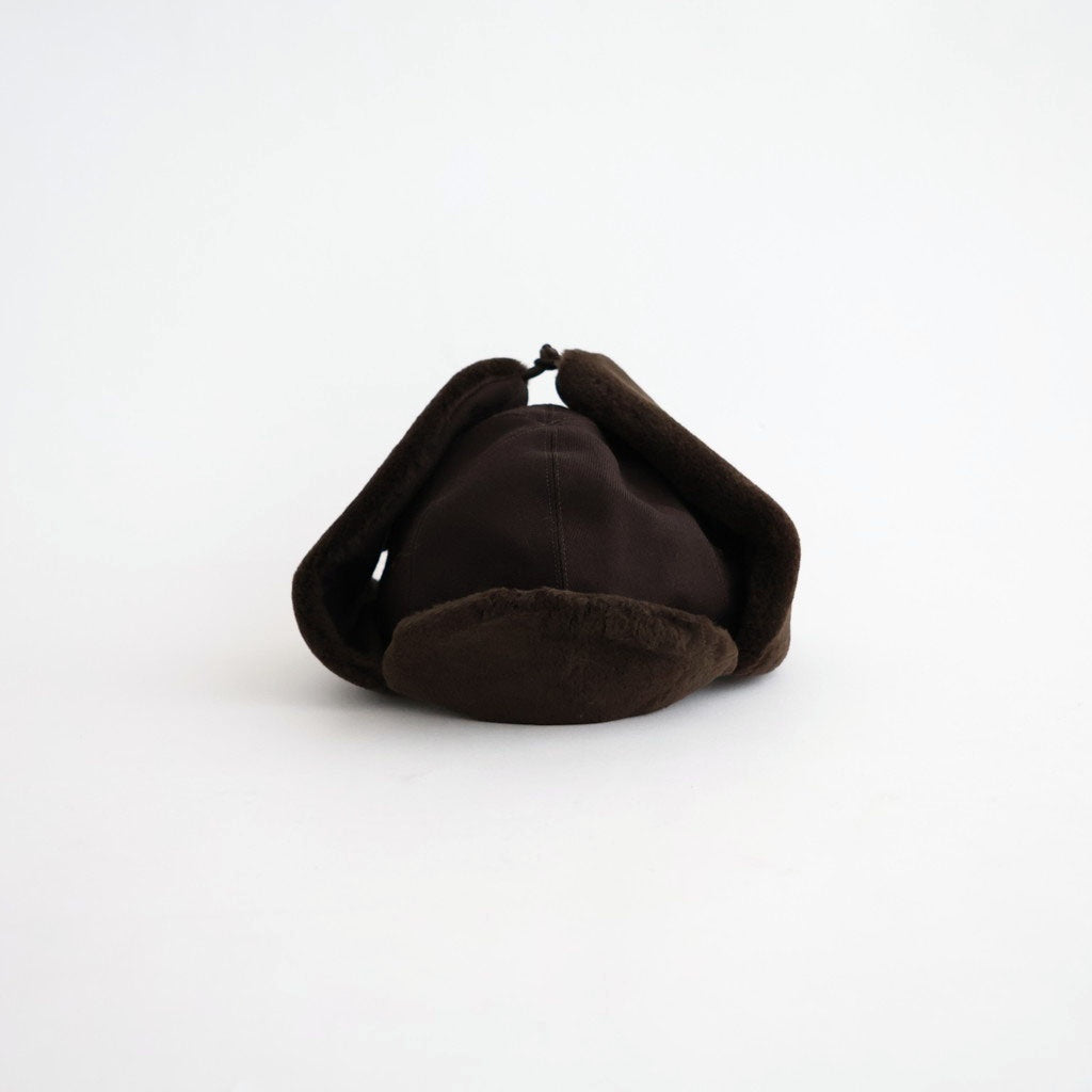DRY WOOL BOMBER CAP #BROWN [NO.301382]