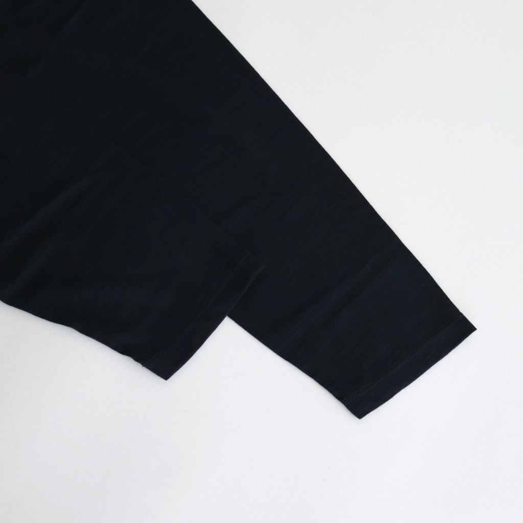 WASHABLE WOOL L/S TEE #NAVY [FSC241-70166B]