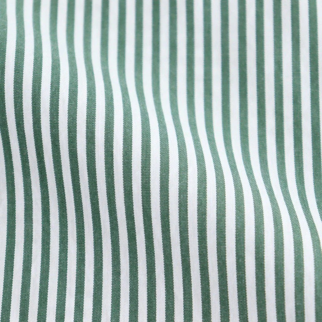 CORPORATE UNIFORM L/S SHIRT #GREEN STRIPE [FSC254-50021B]