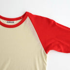 SUPER HIGH GAUGE SHEER RIB RAGLAN P/O #IVORY × RED [A26SP06HF]