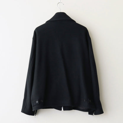 MELTON STAND COLLAR ZIP BLOUSON #BLACK [YK24FW0739B]