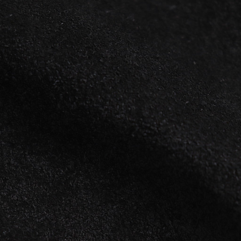 COW SUEDE ZIP SHORT JACKET #BLACK [ST.1217]