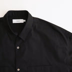 Solotex Twill S/S Oversized Box Shirt #BLACK [GM251-50323B]