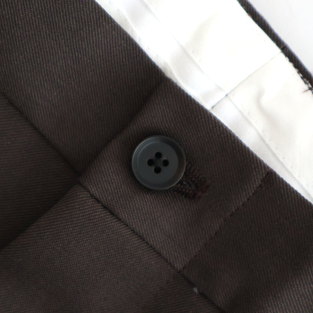 3pleated Wide-leg Trousers #BROWN [YK25FW01051P]