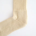 LOOSE PILE CREW SOCKS #RAW BEIGE [R1334-AW25]