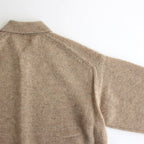 SHETLAND WOOL CASHMERE KNIT CARDIGAN #TOP BEIGE [A24AS01SC]