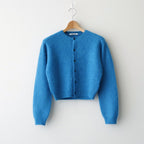 GARMENT-DYED BABY ALPACA FUR KNIT CREW-NECK CARDIGAN #ROYAL BLUE [A26AC03BA]