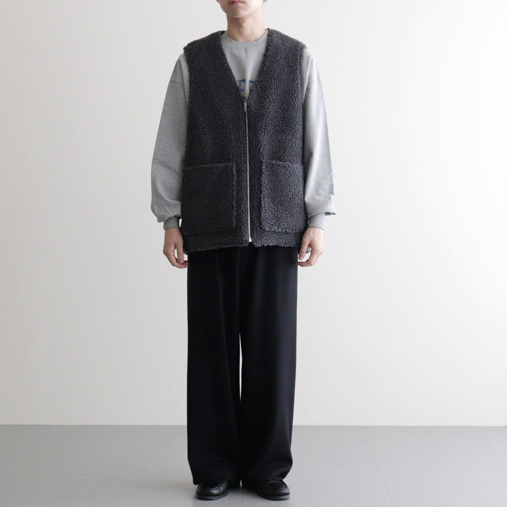 FLANNEL CHECK REVERSIBLE VEST #BLACK [FSC253-30128]