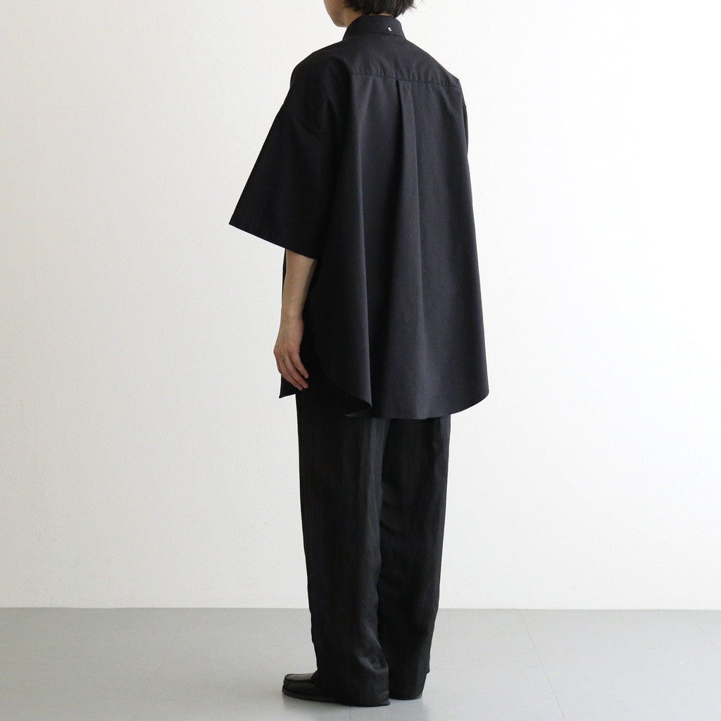 Oxford S/S Oversized B.D Shirt #BLACK [GM261-50025B]
