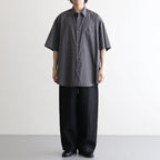 Broad S/S Oversized Regular Collar Shirt #C.GRAY [GM261-50003B]