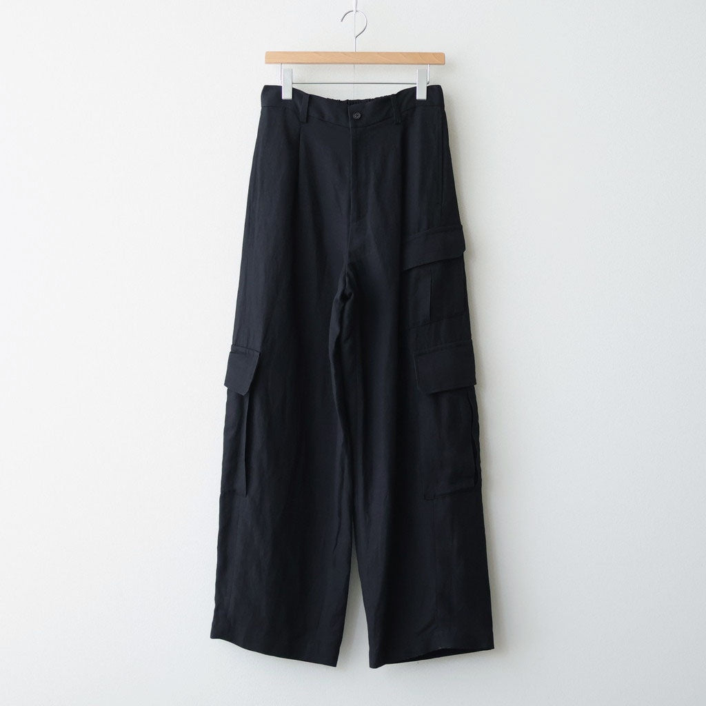 VIS/LI/RA TWILL CARGO TROUSERS #BLACK [ST.1434]