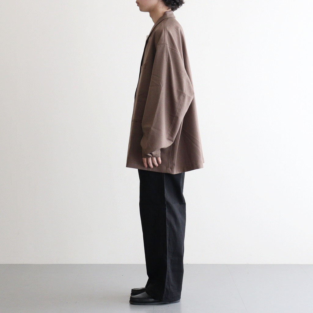 WOOLY TWILL JACKET #BROWN [FSC243-20177]