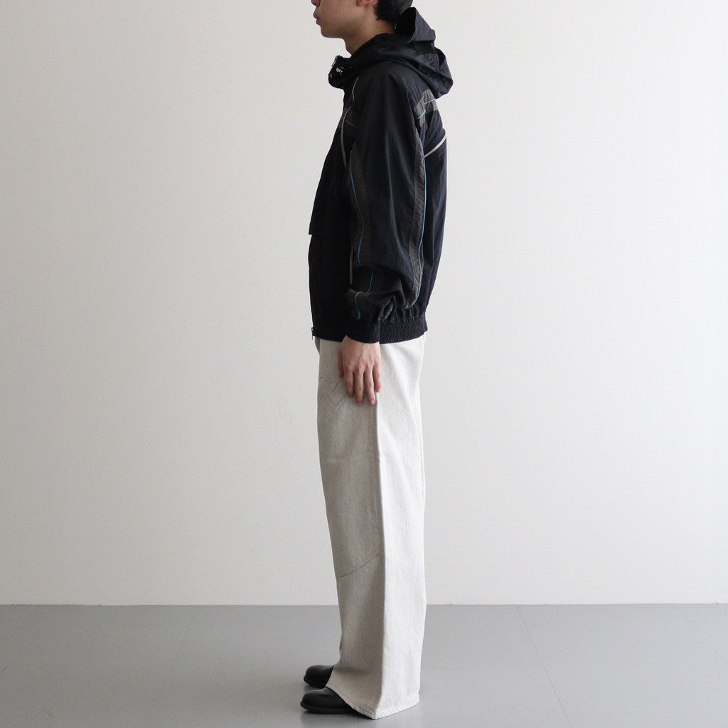 WESTERN DOUBLE KNEE PANTS WIDE CUT #GRAY WHITE [2541000409]