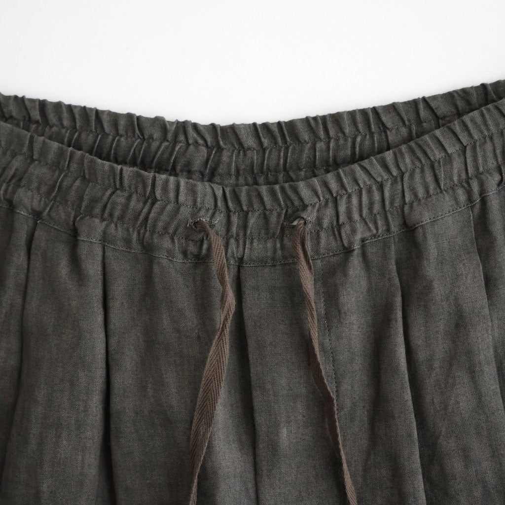 SUMI LINEN WIDE EASY CARGO PANTS #CHARCOAL GRAY [N0050]