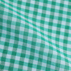 AIRY LIGHT COTTON CHECK SCARF #GREEN GINGHAM CHECK [A25SS03GC-W]
