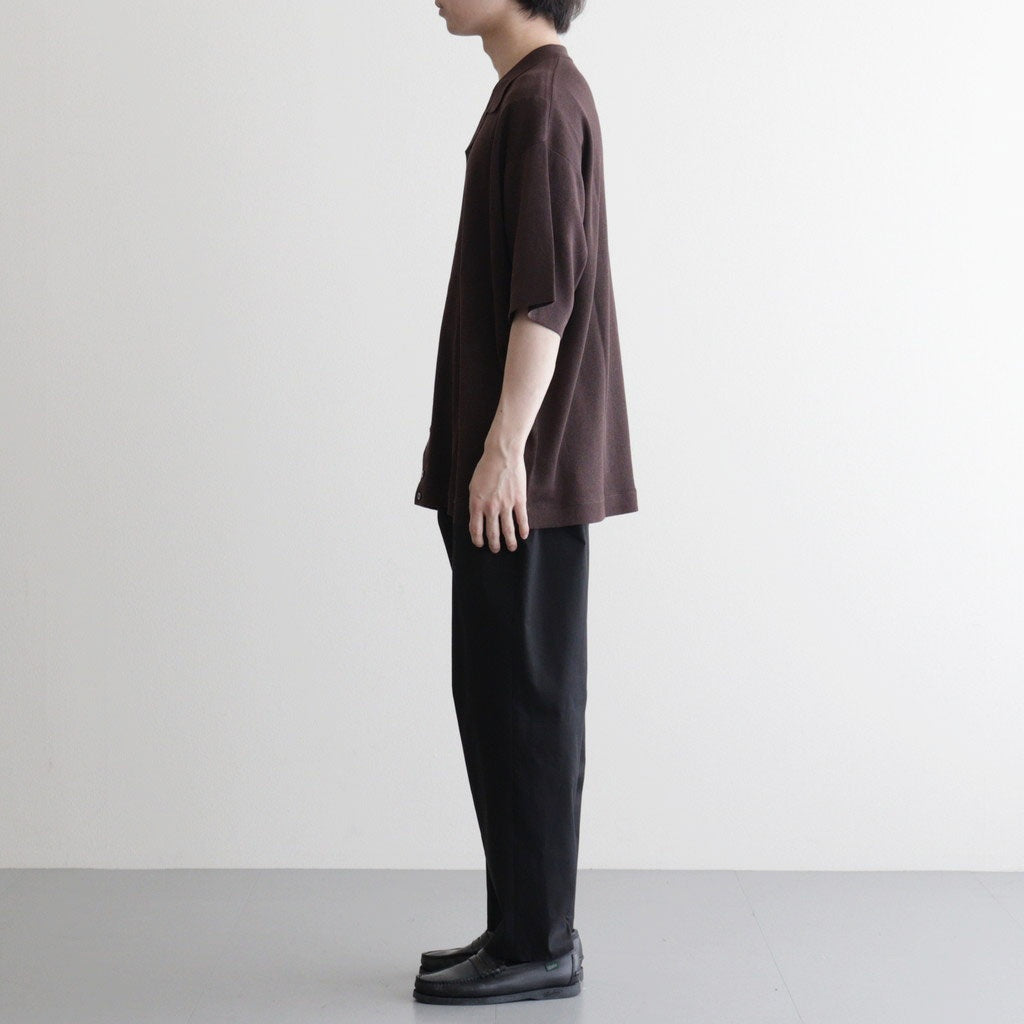 Washi Open Collar S/S Shirt #BROWN [2601-017]