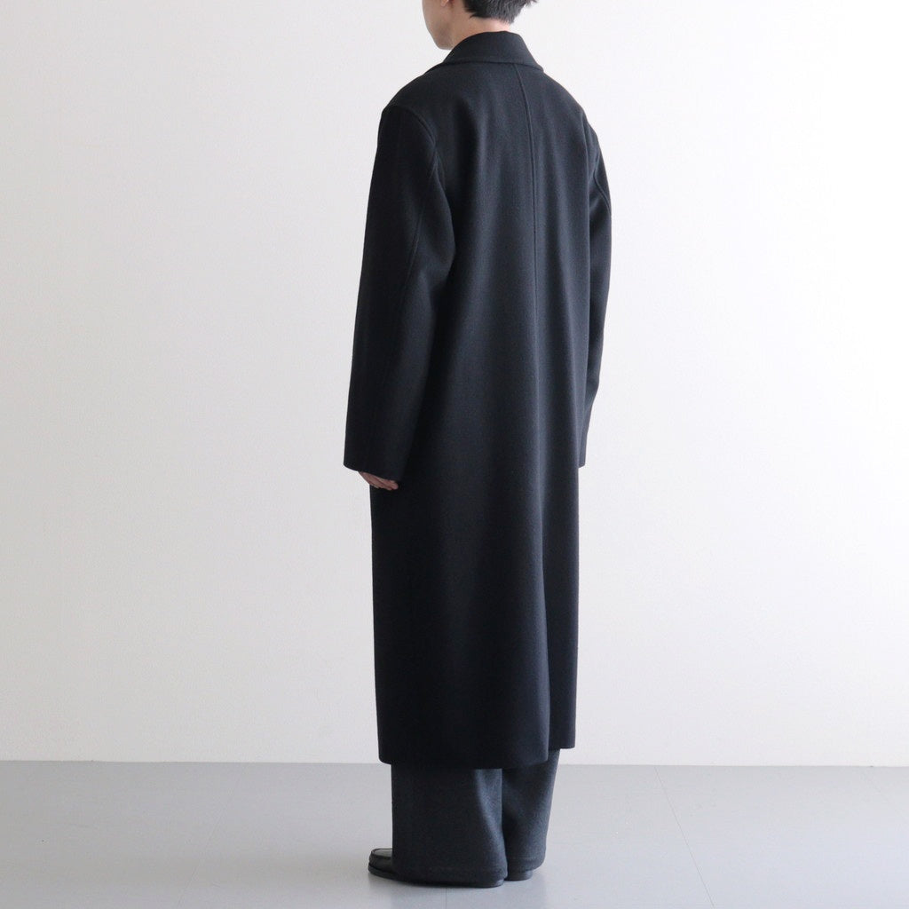 SUPER FINE WOOL MOSSER CHESTERFIELD COAT #BLACK [A25AC05WM]