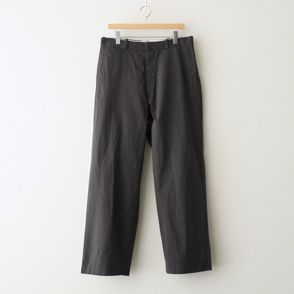 CHINO TROUSERS - WIDE STRAIGHT #CHARCOAL [11062601]
