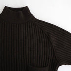 Wide Rib Highneck Sweater #BROWN [YK25FW01100S]