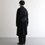 ウールサージ 製品縮絨コート #BLACK [HR-C101-051]