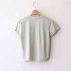 FRESCA SINGLE JERSEY TIGHT FIT T-SHIRT #BEIGE [KKAGGM0402]