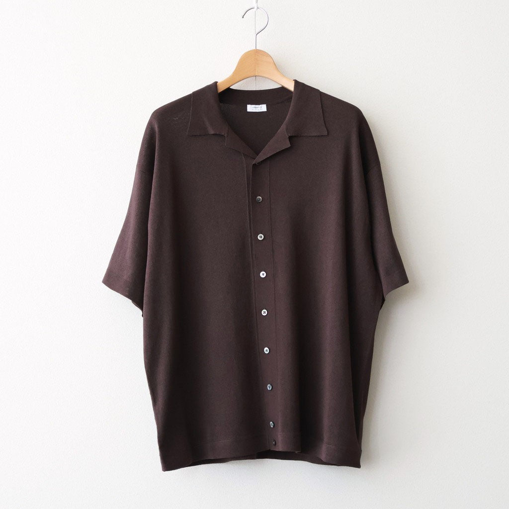 Washi Open Collar S/S Shirt #BROWN [2601-017]